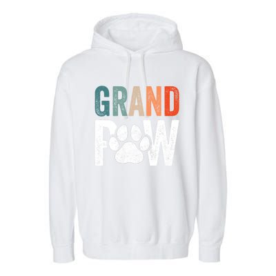 Grandpaw Dog Grandpa FatherS Day Family Grandkids Garment-Dyed Fleece Hoodie