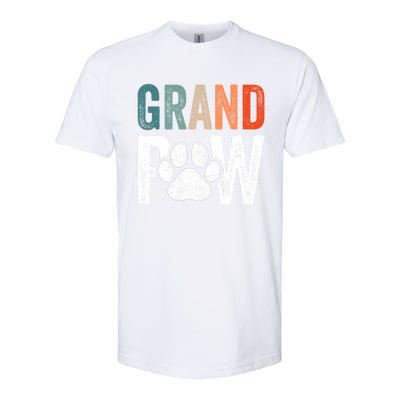 Grandpaw Dog Grandpa FatherS Day Family Grandkids Softstyle CVC T-Shirt