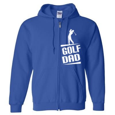 Golf Dad Golfing Silhouette Cute Gift Full Zip Hoodie