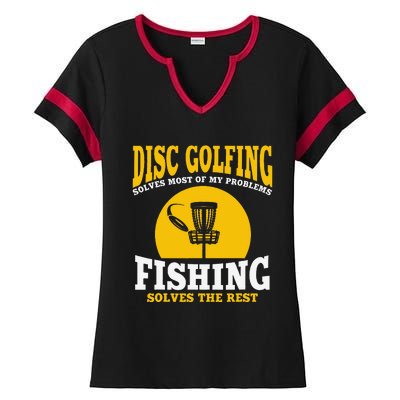 Great Disc Golf And Fishing Gift Ladies Halftime Notch Neck Tee