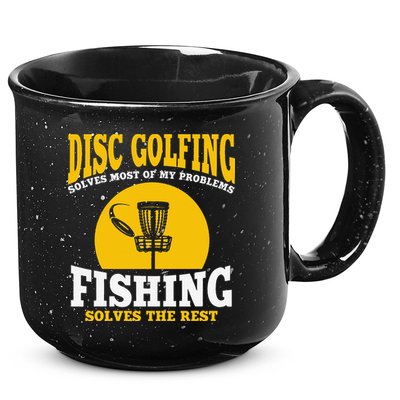Great Disc Golf And Fishing Gift 15oz Campfire Ceramic Mug