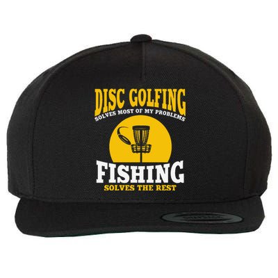 Great Disc Golf And Fishing Gift Wool Snapback Cap