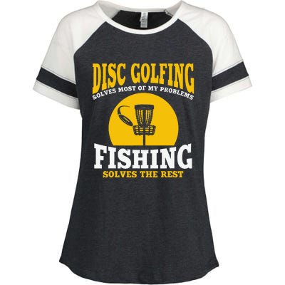 Great Disc Golf And Fishing Gift Enza Ladies Jersey Colorblock Tee