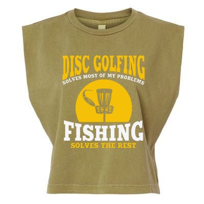 Great Disc Golf And Fishing Gift Garment-Dyed Women's Muscle Tee