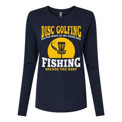 Great Disc Golf And Fishing Gift Womens Cotton Relaxed Long Sleeve T-Shirt