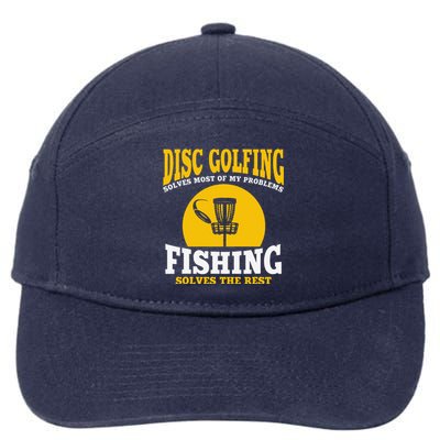 Great Disc Golf And Fishing Gift 7-Panel Snapback Hat