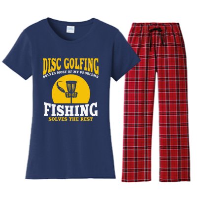 Great Disc Golf And Fishing Gift Women's Flannel Pajama Set