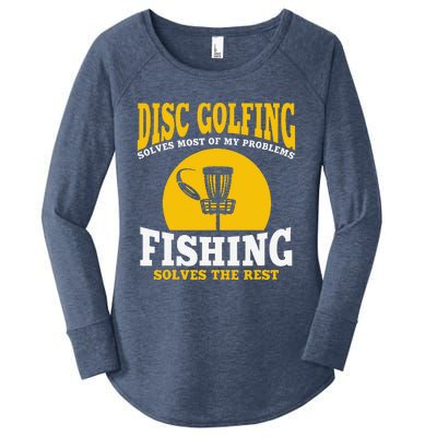 Great Disc Golf And Fishing Gift Women's Perfect Tri Tunic Long Sleeve Shirt