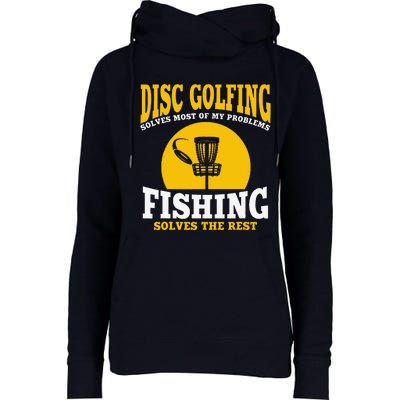 Great Disc Golf And Fishing Gift Womens Funnel Neck Pullover Hood