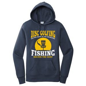 Great Disc Golf And Fishing Gift Women's Pullover Hoodie