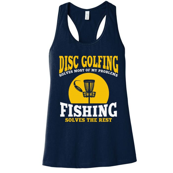 Great Disc Golf And Fishing Gift Women's Racerback Tank