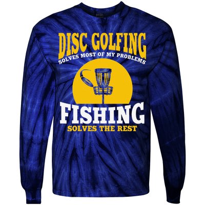 Great Disc Golf And Fishing Gift Tie-Dye Long Sleeve Shirt
