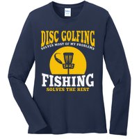 Great Disc Golf And Fishing Gift Ladies Long Sleeve Shirt