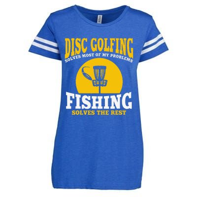 Great Disc Golf And Fishing Gift Enza Ladies Jersey Football T-Shirt