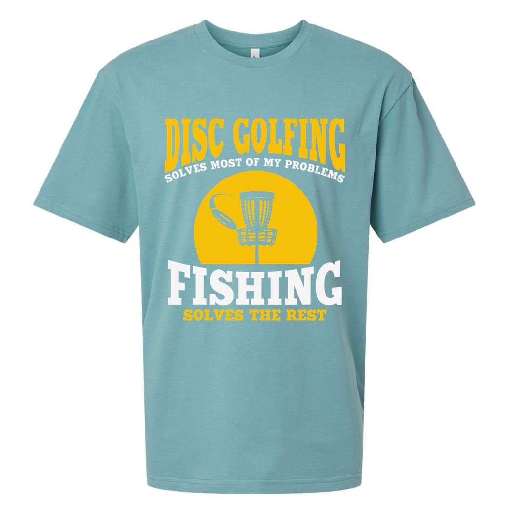 Great Disc Golf And Fishing Gift Sueded Cloud Jersey T-Shirt