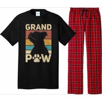 Grandpaw Dog Grandpa Funny Dog Lover Grandfather Pitbull Pajama Set