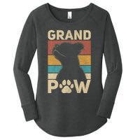 Grandpaw Dog Grandpa Funny Dog Lover Grandfather Pitbull Women's Perfect Tri Tunic Long Sleeve Shirt