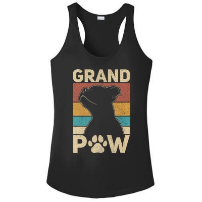 Grandpaw Dog Grandpa Funny Dog Lover Grandfather Pitbull Ladies PosiCharge Competitor Racerback Tank