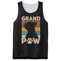 Grandpaw Dog Grandpa Funny Dog Lover Grandfather Pitbull Mesh Reversible Basketball Jersey Tank