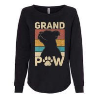 Grandpaw Dog Grandpa Funny Dog Lover Grandfather Pitbull Womens California Wash Sweatshirt