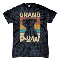 Grandpaw Dog Grandpa Funny Dog Lover Grandfather Pitbull Tie-Dye T-Shirt