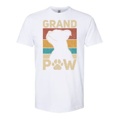 Grandpaw Dog Grandpa Funny Dog Lover Grandfather Pitbull Softstyle CVC T-Shirt