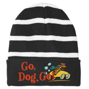 Go Dog Go Essential Gift Striped Beanie with Solid Band