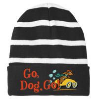 Go Dog Go Essential Gift Striped Beanie with Solid Band