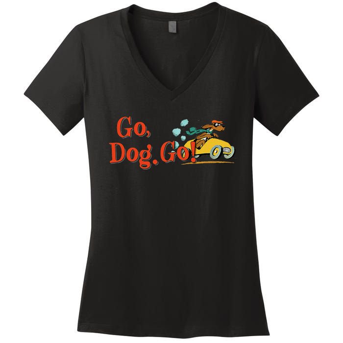 Go Dog Go Essential Gift Women's V-Neck T-Shirt