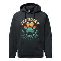 Grandpaw Dog Grandpa Grand Paw Retro Vintage Funny Performance Fleece Hoodie