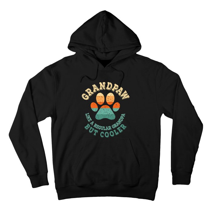 Grandpaw Dog Grandpa Grand Paw Retro Vintage Funny Hoodie