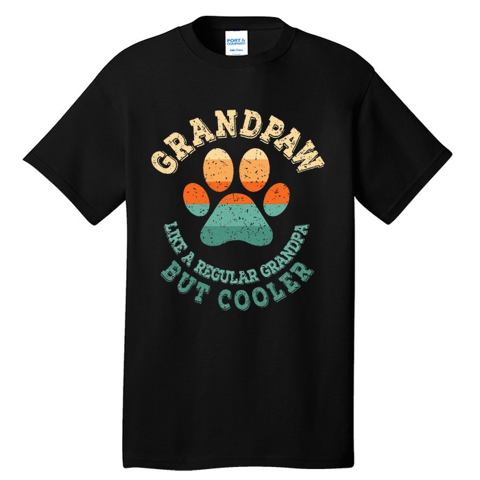 Grandpaw Dog Grandpa Grand Paw Retro Vintage Funny Tall T-Shirt