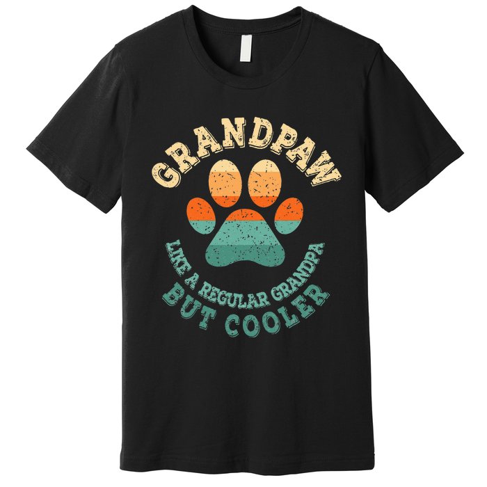 Grandpaw Dog Grandpa Grand Paw Retro Vintage Funny Premium T-Shirt