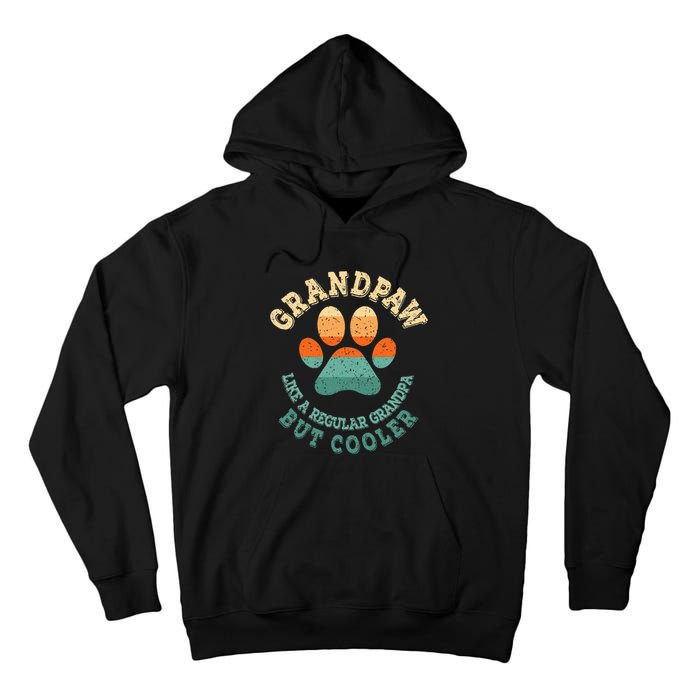 Grandpaw Dog Grandpa Grand Paw Retro Vintage Funny Tall Hoodie