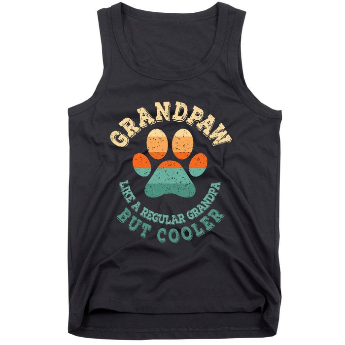 Grandpaw Dog Grandpa Grand Paw Retro Vintage Funny Tank Top