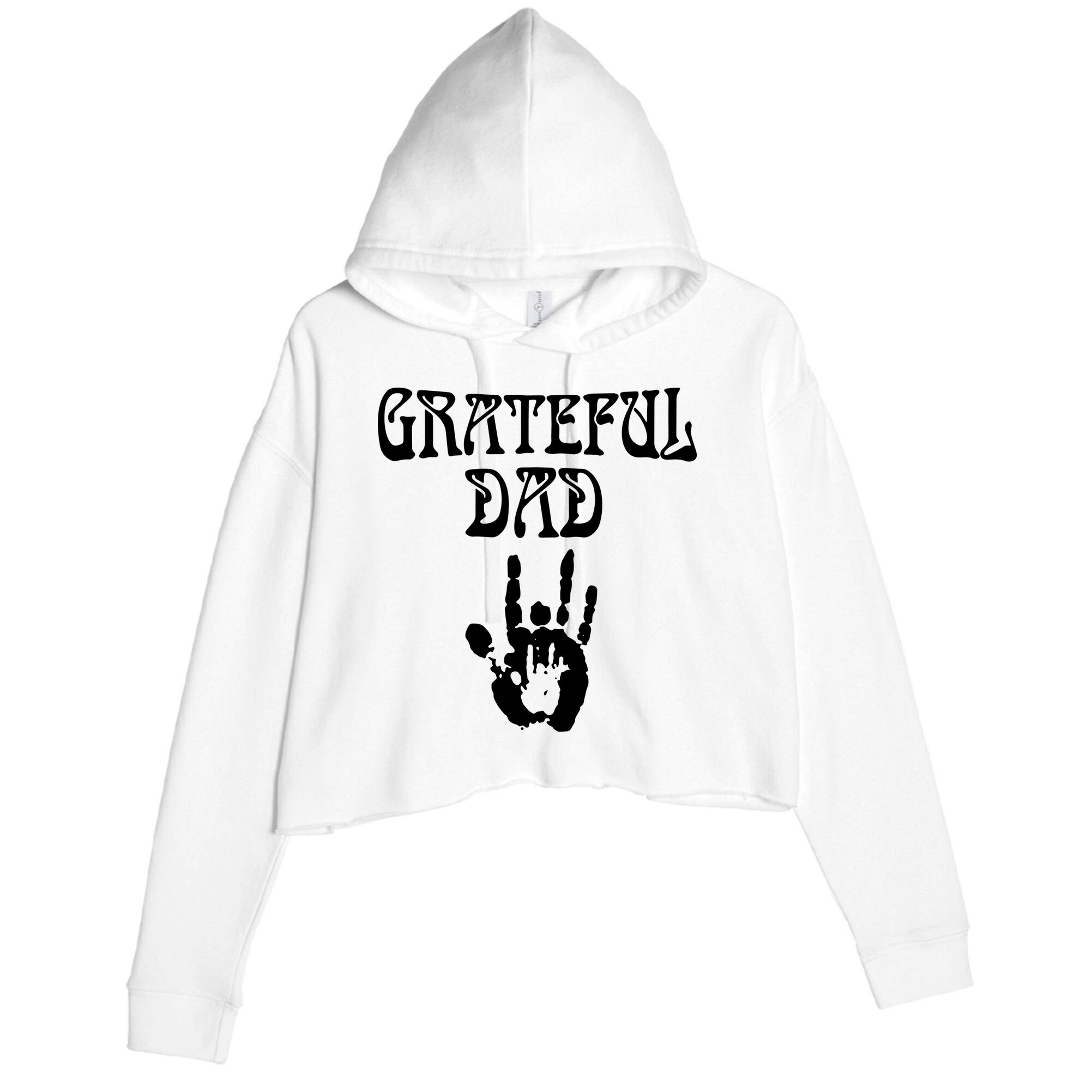 Grateful Dad Crop Fleece Hoodie