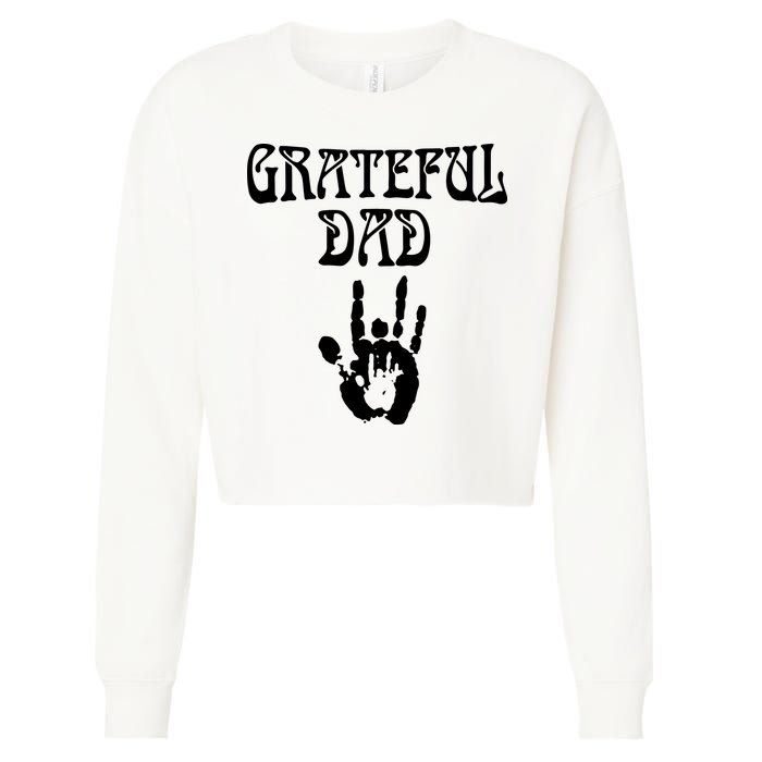 Grateful Dad Cropped Pullover Crew