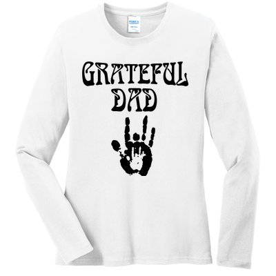 Grateful Dad Ladies Long Sleeve Shirt