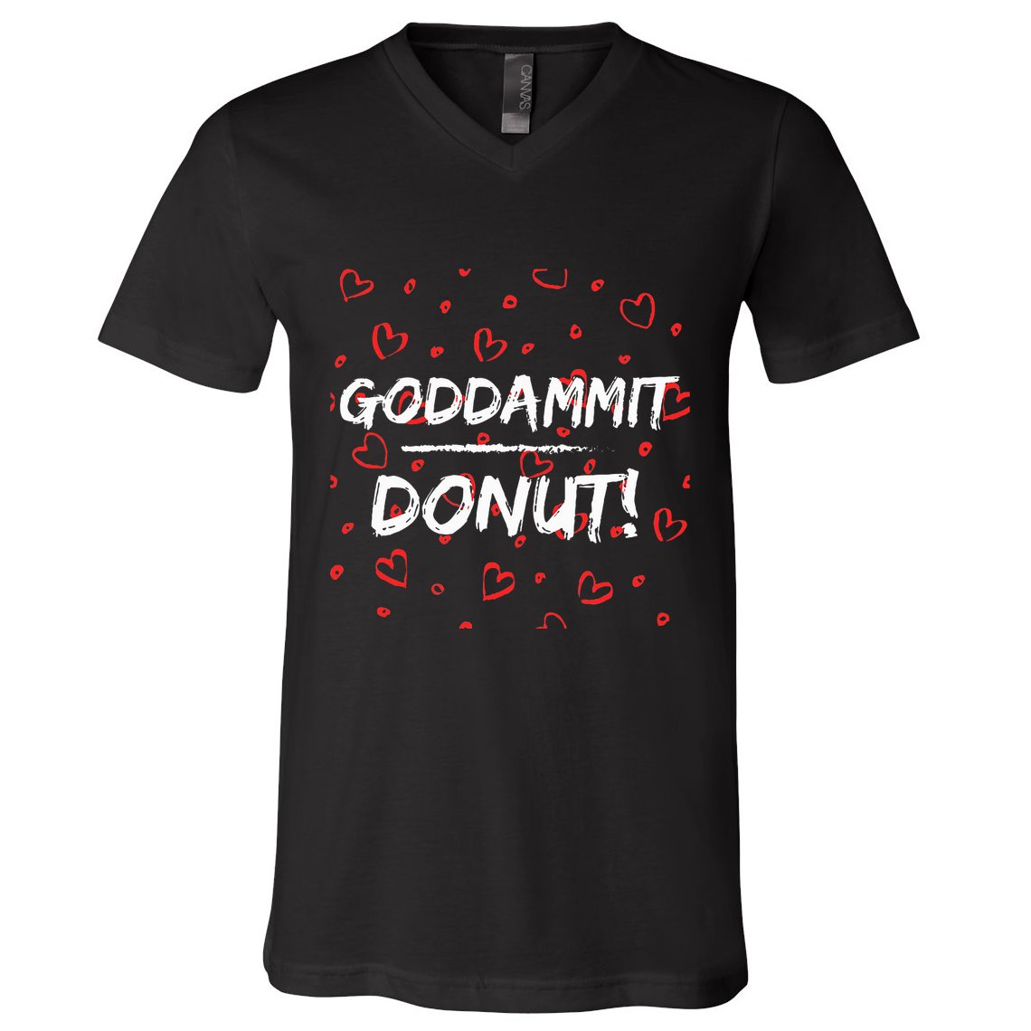 Goddammit Donut V-Neck T-Shirt