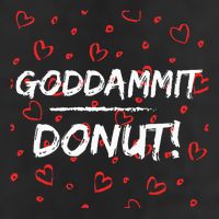 Goddammit Donut Golf Towel