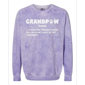 Grandpaw Dog Gifts Grandpa Animal Dogs Grandfather Pet Lover Colorblast Crewneck Sweatshirt