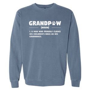 Grandpaw Dog Gifts Grandpa Animal Dogs Grandfather Pet Lover Garment-Dyed Sweatshirt