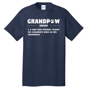 Grandpaw Dog Gifts Grandpa Animal Dogs Grandfather Pet Lover Tall T-Shirt