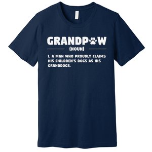 Grandpaw Dog Gifts Grandpa Animal Dogs Grandfather Pet Lover Premium T-Shirt