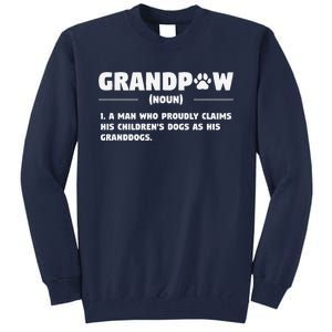 Grandpaw Dog Gifts Grandpa Animal Dogs Grandfather Pet Lover Tall Sweatshirt