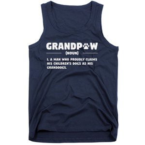 Grandpaw Dog Gifts Grandpa Animal Dogs Grandfather Pet Lover Tank Top