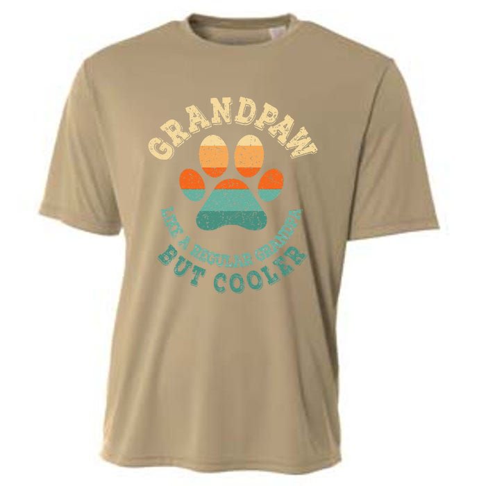 Grandpaw Dog Grandpa Grand Paw Retro Vintage Funny Cooling Performance Crew T-Shirt