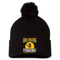 Great Disc Golf And Fishing Gift Pom Pom 12in Knit Beanie