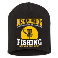 Great Disc Golf And Fishing Gift Short Acrylic Beanie