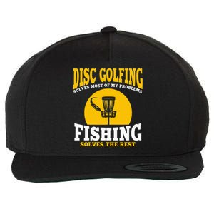 Great Disc Golf And Fishing Gift Wool Snapback Cap